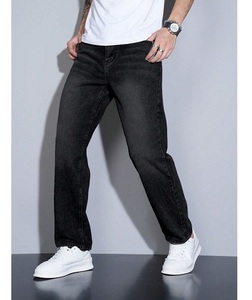 Jeans en denim décontractés pour hommes, taille haute, légers, coupe ajustée, extensibles, durables, respirants et adaptés à une vie active - Product Image 4