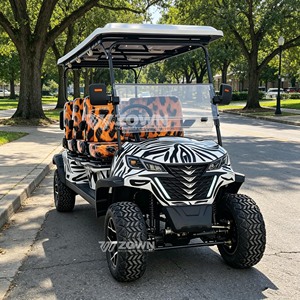 Carrito de Golf Eléctrico para 4 Pasajeros, Resistente, Homologado para Circular por la Calle, Batería de Litio de 48V, Certificado CE, Alcance de 90 km, Scooter de Caza, 30-50 km/h - Product Image 2