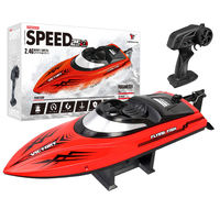 Jouets télécommandés imperméables personnalisés 2,4 GHz 25 km/h pour l'extérieur, bateau à moteur miniature à grande vitesse