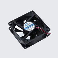 Ventilateur de refroidissement en plastique à faible bruit à roulement à billes DC 5V 12V 24V 80x80x25mm 8025 80mm Ventilateur axial pour utilisation dans les restaurants OEM/ODM personnalisable