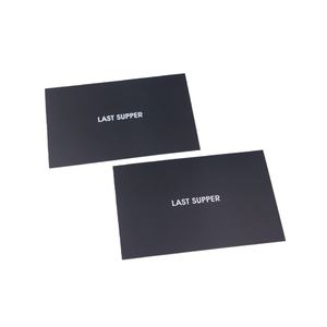 Kartu Nama Bisnis 150X100mm 300gsm Hitam Kreatif Kerajinan Tangan Personalisasi Mewah Menawan Promosi Perusahaan Merek Fashion Custom dengan Logo - Product Image 1