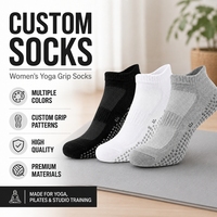 Chaussettes de yoga et de Pilates pour femmes avec logo personnalisé, douces, respirantes, à séchage rapide, antidérapantes, en coton mélangé