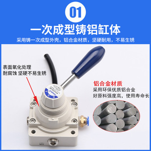 Válvula de aceleración neumática de PU, válvula manual, válvula de bola de alta temperatura, válvula de acoplamiento para generador de vacío, para control de interruptor neumático - Product Image 5