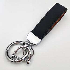 LLavero promocional con logotipo personalizado, cómodo y lujoso llavero de Metal y cuero, llavero colgante de moda - Product Image 3