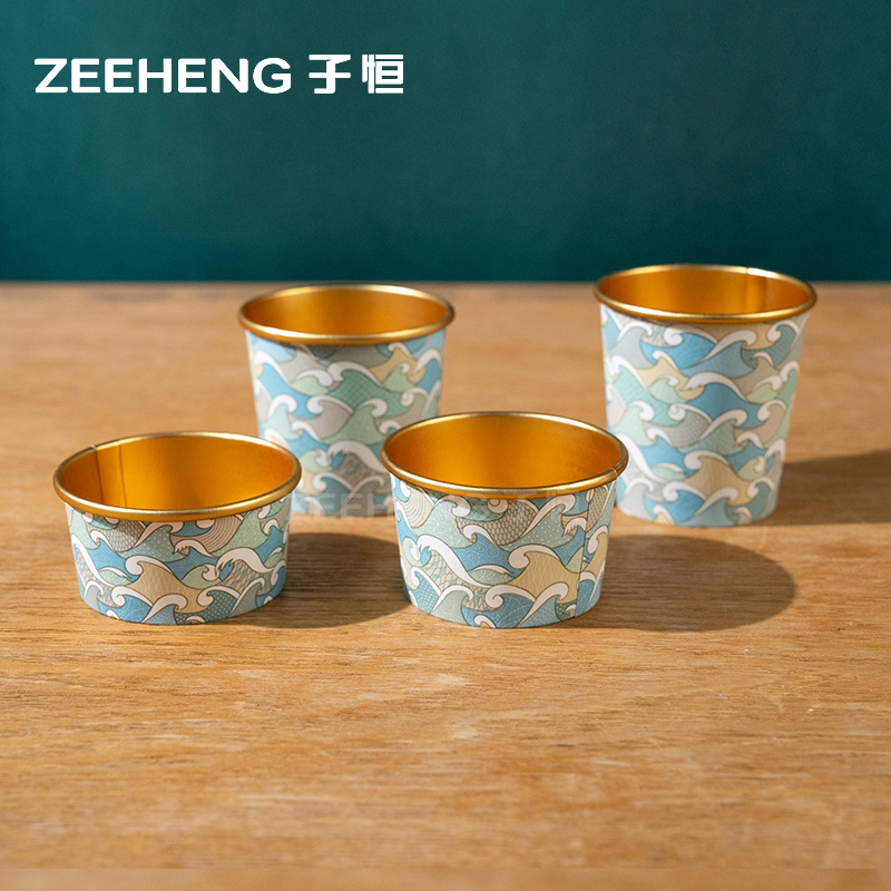 Customizable Gold Foil Disposable Thickened Bowl Food Grade for Street Food Takeout Hot Sour Noodles Shrimp Paste Paper Plates