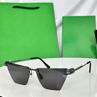 Lunettes de soleil de luxe à monture carrée intégrale avec verres dégradés orange pour hommes et femmes, en métal et nylon doré, haute protection UV