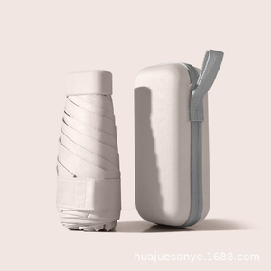 Nouvelles parapluies plats de poche fantaisie, petits et élégants, avec poignée, personnalisés pour femmes, avec étui zippé en <span class=keywords><strong>EVA</strong></span>. - Product Image 3