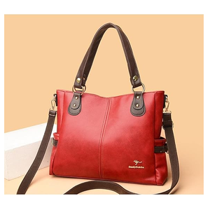 Sac à main vintage spacieux au design minimaliste pour femme, avec chaînes, en cuir véritable à 100 %, bandoulière robuste et allure intemporelle - Product Image 4