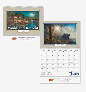 Calendarios <span class=keywords><strong>de</strong></span> Pared Personalizados <span class=keywords><strong>de</strong></span> Alta Calidad para 2027, Diseño Bosque Encantado, con Logotipo Personalizado, Regalo Promocional, Venta al Por Mayor - Product Image 3
