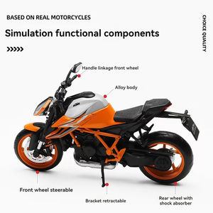 CCA alliage moulé sous pression modèle jouet 1:12 <span class=keywords><strong>KTM</strong></span> 1290 R1250GS YZF-R1 moto <span class=keywords><strong>roue</strong></span> tourne roues mobile métal modèle jouets moto - Product Image 5