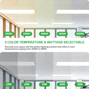 Commercial 1x4 FT LED Panel <strong>Light</strong>, 5 Wattage &amp; 5CCT Tunable Dimming <strong>Drop</strong> <strong>Ceiling</strong> <strong>Lights</strong> for Office and School - Product Image 5