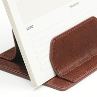 Calendario de Escritorio Mini Personalizado de Bajo Precio, Planificador Mensual con Base de Cuero PU, Versículos Bíblicos en Inglés y Árabe, Calendarios con Pegatinas