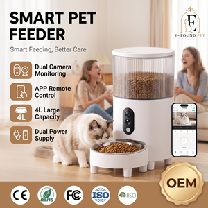 Comedero Inteligente para Gatos con Cámara, Control por WiFi y APP, Dispensador Automático de Comida para Mascotas de 3L, Programable, Recipiente de Plástico ABS, con Batería, Elegante y Moderno - Product Image 1