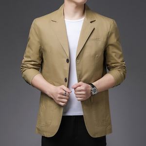 ชุดลำลองผู้ชายแบบใหม่ เสื้อแจ็คเก็ตเดี่ยวสำหรับฤดูใบไม้ผลิและฤดูใบไม้ร่วง  เสื้อโค้ทผู้ชายรุ่นบางสไตล์เกาหลี ทรงเข้ารูป - Product Image 3