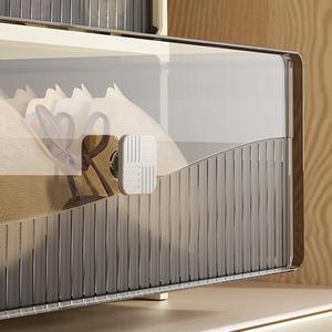 Meuble de rangement multifonctionnel en <span class=keywords><strong>plastique</strong></span> transparent à 3 niveaux pour sous-vêtements, <span class=keywords><strong>tiroirs</strong></span> empilables pour chambre à coucher - Product Image 6