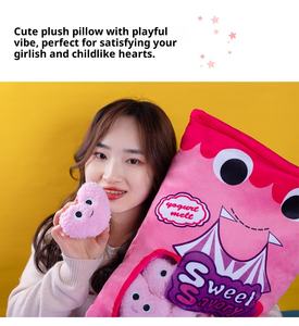 Oreiller en peluche mignon personnalisé avec un sac de boules de bouffées au fromage oreiller en peluche jouet nourriture collation jouets oreiller en peluche - Product Image 6