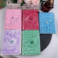 Hot Selling Natur kristall harz 3 D Notebook Eingelegte Kristalle Eye Macaron Dragon Book Devil's Eye Notebook für Geschenk