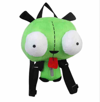 Alien Cute Animal Soft Plush Luxury Backpack Cartoon Plush Doll Toys Double Strap Shoulder Bag For Teen Girls Boys Gift