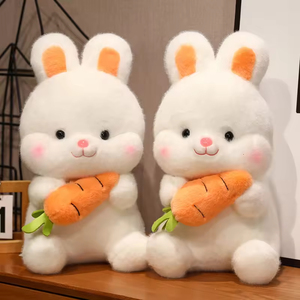 Lớn 26cm-50cm Trắng Easter Bunny mềm con rối sang trọng thực tế thêu thỏ đồ chơi Dài Tai đứng thỏ đáng yêu động vật - Product Image 5