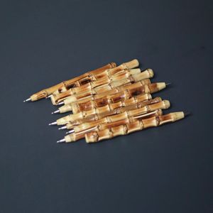Bamboo Ballpoint Pen Natural Wood Office School Supply Novelty Gift Writing Instrument Black Ink - Product Image 1
