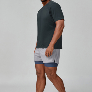 Magliette Sportive da <span class=keywords><strong>Uomo</strong></span> per Palestra e Corsa, 88% Poliestere 12% Spandex, Produzione su Misura - Product Image 3