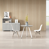 Ensemble table et chaises de café Zitai moderne et durable, surface résistante aux intempéries, cadre antirouille, MDF E1, rangement pour salon de thé, balcon