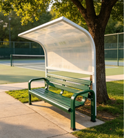 Banc d'abri pour terrain de sport en alliage d'aluminium, banc de repos pour les joueurs remplaçables, pour terrain de football et de tennis