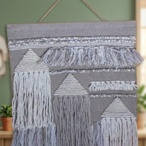 Decorative Traditional Knotted Furry Thread Hand Woven Durable Washable Macrame Wall <b>Hanging</b> Abstract Geometric Pattern - Product Image 3