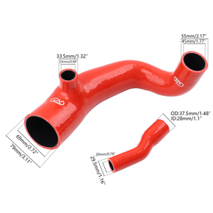 Manguera de Admisión de Silicona de Alto Rendimiento AOSU con Modificación para Vapor de Aceite para Mini Cooper R56S ICP022-RD/ICP022-BK (Negro/Rojo) - Product Image 6