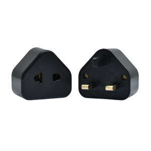 EU-US-zu-UK-Steckeradapter mit eingebauter Sicherung 5A Typ-A Flach 2-polig Euro Rundstecker Stromwandler für Rasierer Elektrische Zahnbürste Lampe - Product Image 4