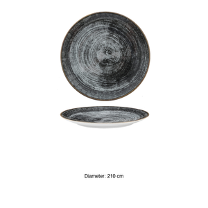 Assiette ronde noire Saturnia Siviglia, assiette à dessert, 21 cm, pour la restauration, les hôtels, les fournitures en gros - Product Image 3