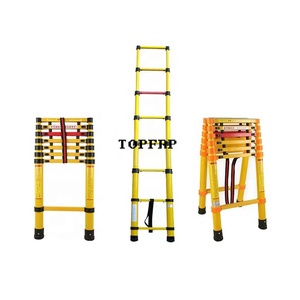 Fiberglass Telescopic Retractable Ladder High Quality 2m 2.5m 3m 3.5m 4m 4.5m 5m Frp Electric Frpp Foldable Work <b>Bench</b> Accepted - Product Image 1