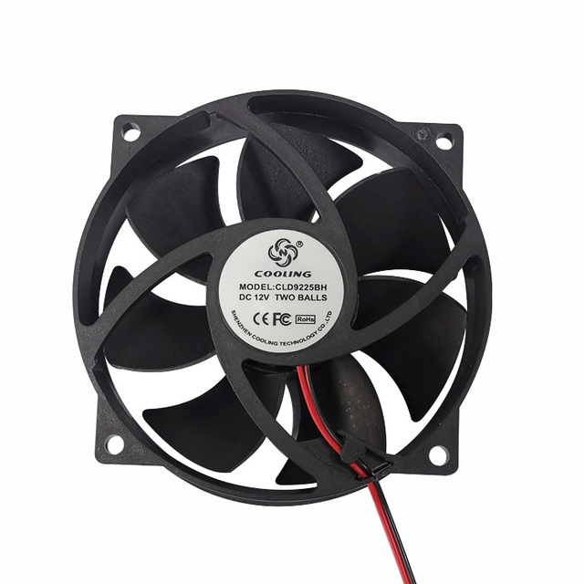 Low Noise 92x25mm Round DC Brushless Cooling Fan 5v 12V 24v 0.2A 3500RPM Axial Fan with Plastic Blades OEM Supported
