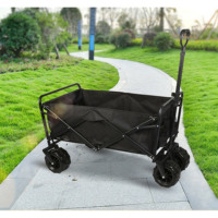 Chariot utilitaire pliable en acier inoxydable robuste - Chariot de courses pliable - Capacité de plus de 100 L - Poignée réglable - Roues universelles