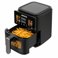 Friteuse à air chaud multifonction 4L en plastique 1200W à panier unique pour rôtir, cuire, griller, déshydrater, cuisine domestique, vente en gros