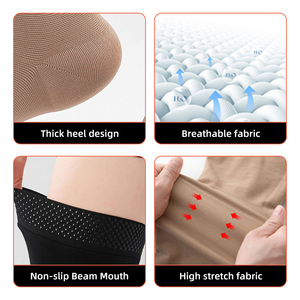 Bas <span class=keywords><strong>de</strong></span> <span class=keywords><strong>contention</strong></span> en silicone antidérapants à bout ouvert, compression 20-30 mmHg, <span class=keywords><strong>classe</strong></span> <span class=keywords><strong>2</strong></span>, soutien <span class=keywords><strong>de</strong></span> qualité médicale - Product Image 4
