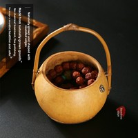 Creatieve handgemaakte bamboe kalebasmandje - kleine opbergmand voor snackbox en thee, provincie Guizhou