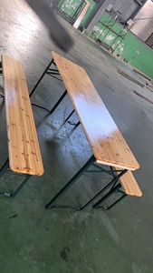 HE-263 Table pliante en bois et banc ensemble jardin patio mobilier d'extérieur pour bière et plus ensemble de table à manger personnalisé est <span class=keywords><strong>OK</strong></span> - Product Image 3