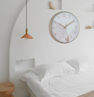Horloge murale moderne à quartz de 12 pouces pour la décoration intérieure chambre à coucher salon à la mode style Art déco scénique affichage d'aiguilles en plastique
