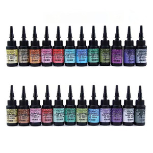 YS prix usine 24 couleurs UV diamant paillettes colle colorant durcissement résine époxy colle Pigment bricolage couleur artisanat fabrication de bijoux matériaux - Product Image 1