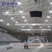 Structure en acier galvanisé durable pour toit de stade sportif, couverture de treillis spatial pour tribune de football extérieure