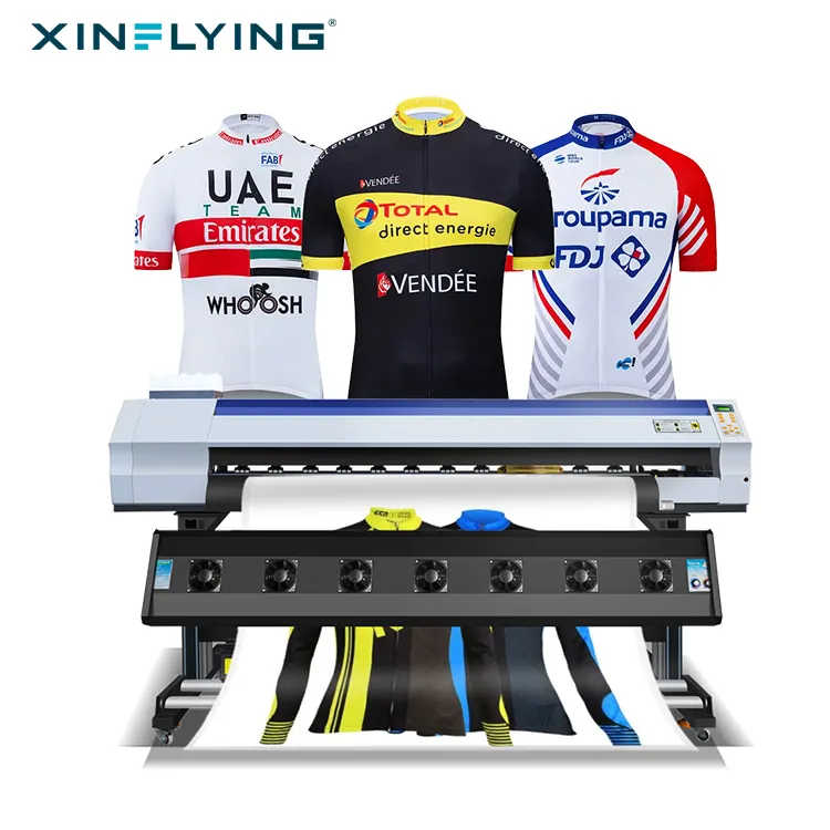 XinFlying 1.9m उच्च गति डाई उच्च बनाने की क्रिया डिजिटल इंकजेट प्रिंटर के साथ डबल EPS3200 सिर स्टॉक में
