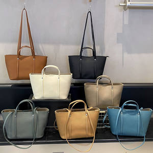 Sacs à main pour femmes en cuir véritable de grande capacité avec fermeture à glissière, deux sangles, imperméables, 10L, sac à bandoulière décontracté tendance - Product Image 5