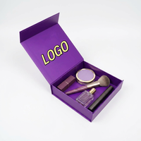 Boîte cadeau magnétique en papier écologique à faible MOQ |   Emballage de luxe personnalisé avec logo pour les soins capillaires, l'aromathérapie et les ensembles d'ongles à presser