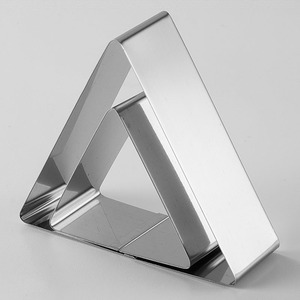 Moule à gâteau triangulaire épaissi en acier inoxydable, anneau à mousse fixe, résistant au four, outil de cuisson pour gâteaux, biscuits et <span class=keywords><strong>emporte</strong></span>-pièces - Product Image 4