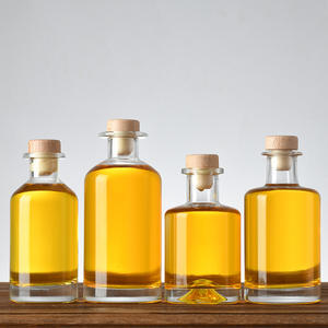 Botellas de vidrio blanco cilíndricas de gran capacidad 100mL 200ml 250ml 300ml y 500ml grandes con tapón de corcho para difusor de láminas - Product Image 4