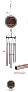 Campanas de viento redondas de estilo japonés buenas de latón HF, campanas de viento para decoración de interiores al aire libre - Product Image 5