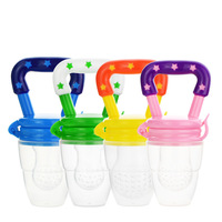 Offre Spéciale Star Tétine en silicone pour bébé Mangeoire aux fruits frais avec pochette en silicone 1 PK sans BPA