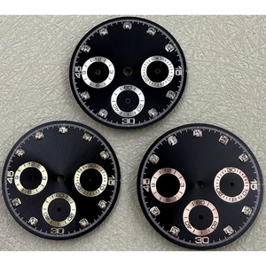 Esfera de Reloj Panda Diamond Face de 29.5mm, Multifunción, Cronógrafo, Nuevo Movimiento de Cuarzo, Accesorios para Piezas de Reloj VK63 - Product Image 1