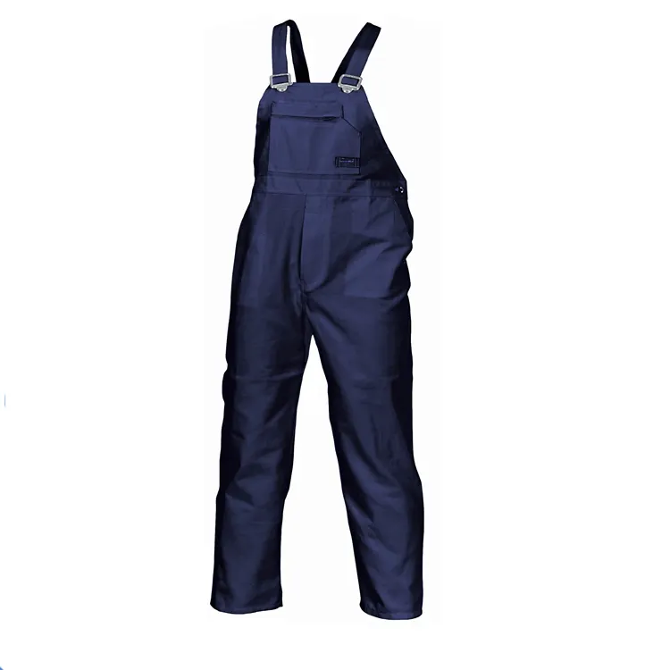 Pantaloni da lavoro con bavaglino e tutore in cotone 100% con tasche per grandi attrezzi da lavoro pantaloni con pettorina industriale abbigliamento da lavoro per uomo